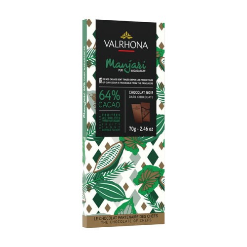 Tabliczka czekolady Valrhona Manjari 64% ciemna, 70g