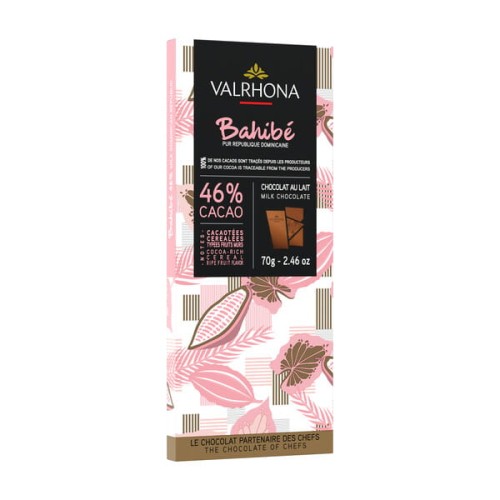 Tabliczka czekolady Valrhona Bahibe 46% mleczna 70g