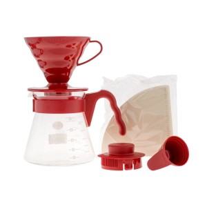 Hario V60 Pour Over Kit Red-drip+serwer+filtry